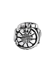 SilveRado (tm) MS585 Sterling Silver Focal Flower #1 Bead / Charm
