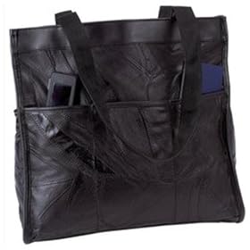 EmbassyTM Italian StoneTM Design Genuine Leather Shopping/Travel Bag