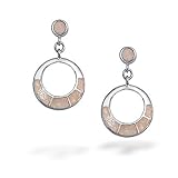 Bling Jewelry October Birthstone Sterling Silver Hoop Drop Opal Earrings