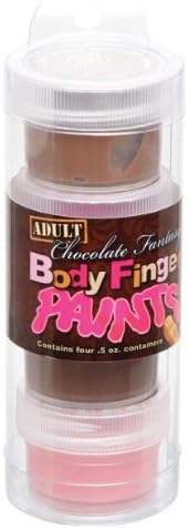 Chocolate fanatsy body finger paints - pack of 4 tube