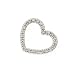 0.24CTW 14K White Gold Genuine Diamond Floating Heart Pendant