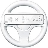 White Racing Steering Wheel for Nintendo Wii Mario Kart Game Round Remote UK