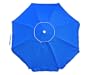 Platinum 6.5 ft Polyester 100 UPF Beach Umbrella with Vent & Tilt - Blue
