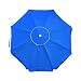 Platinum 6.5 ft Polyester 100 UPF Beach Umbrella with Vent & Tilt - Blue