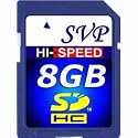 SVP 8GB High Capacity Secure Digital Memory Card For Panasonic Cameras