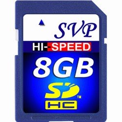 SVP 8GB High Capacity Secure Digital Card For Canon Cameras