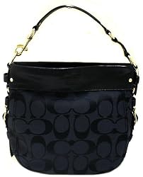 Coach Signature Zoe Shoulder Bag Purse Tote 12657 Black