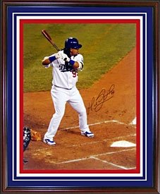 Manny Ramirez Autographed/Hand Signed Framed Los Angeles Dodgers 16x20 Photo
