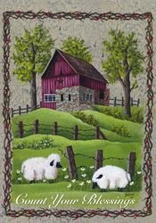 Count Your Blessings - Standard Size 28 Inch X 40 Inch Decorative Flag