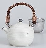 粉引玉土瓶(カゴアミ小) 【土瓶 美濃焼】 / お楽しみグッズ(キッチン用品)付きセット