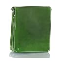 Leather business bag - cape bag green