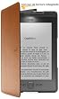 Funda de cuero con luz Amazon para Kindle, color marr�n claro