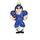 Kentucky Wildcats NFL Glass White Football Player Christmas Tree Ornament 5.5 - NCAA College Athlet