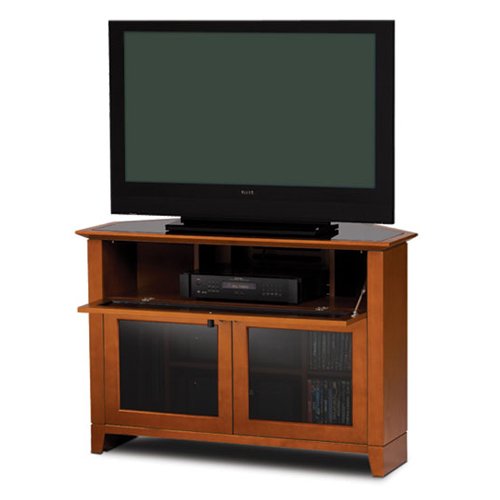 BDI Novia Corner 8421, Single Wide Enclosed Corner Cabinet - Natural Stained Cherry