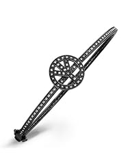Victoria Kay 1/4ct White Diamond Peace-Sign Bangle in Sterling Silver (J, I2-I3)