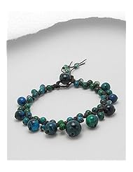 Cotton Waxed Thread Turquoise Bracelet