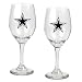 Dallas Cowboys 2-Piece Wine Glass Set  (Primary Logo)