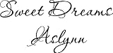 Personalized Sweet dreams....Custom Nursery Wall Quotes Words Sayings Removable Vinyl Lettering (Add Your Name)