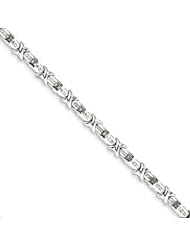 Genuine .925 Sterling Silver Diamond Bracelet 15.6 Grams . 100% Satisfaction Guaranteed.