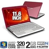 Toshiba Satellite T215D-S1150RD 11.6-Inch Notebook PC - Gemini Red