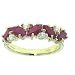 9ct Yellow Gold Ladies Marquise Ruby & Pearl Eternity Ring