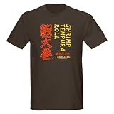I Love Shrimp Tempura Roll Black T-Shirt Art Dark T-Shirt by CafePress