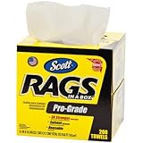 Kimberly-Clark Scott 39364 Pro-Grade Disposable Rags, White (Box of 200)