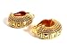 Ladies vintage clip on earrings in a gold coloured metal design 12301
