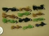 NEW FLIES 12 BRASS EYED FLAT BODIED DRAGON FLY NYMPHS, Gamagatsu Hooks