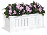 DMC C70802 24-Inch White Window Box Planter
