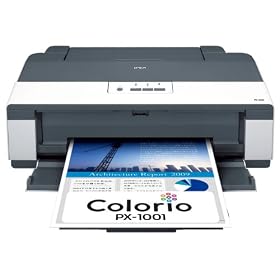 EPSON Colorio �C���N�W�F�b�g�v�����^�[ PX-1001 A3�m�r�Ή� CD/DVD���[�x���v�����g�Ή� 4�F�痿�C���N