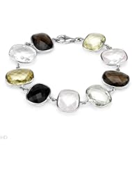 Genuine Morne Rouge (TM) Bracelet. 73.50 Ctw Amethyst Sterling Silver Bracelet - Material/Stone: Amethyst. 21.3 grams in weight and 7.5 inches in length. 100% Satisfaction Guaranteed.
