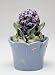 4.75 inch Lilac Hyacinth In Blue Flower Pot Ceramic Figurine