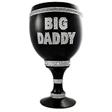 BLACK GLASS PIMP P I M P CUP CLEAR LETTERS 
