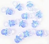Small Blue Acrylic Baby Pacifier Baby Shower Favors - 144 Pieces