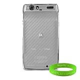 VanGoddy Smartphone Accessories Clear Hard Shell 2 Piece Snap On Case for All Models of Motorola DROID RAZR ( XT-910, Unlocked, Android Phone, 32GB, Black, Verizon Wireless, ect ) + VanGoddy Trademarked Live * Laugh * Love Wrist Band!!!