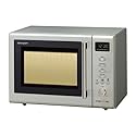 Sharp R-68ST-A Doppelgrill-Kompakt-Mikrowelle / 800 Watt / Grill 1600 Watt / 17 L Garraum / edelstahl