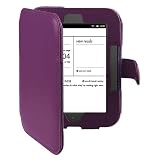 Leather Case for Barnes & Noble Nook Simple Touch with GlowLight , Purple