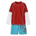 Boys Cabana Life Crab Trunks and Rash Guard