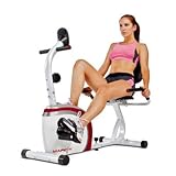 Marcy Recumbent Exercise Bike, White