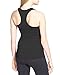 CLOYA Maternity Fitted Tank Top with Side Ruching Scoop Neck Womens Basic Solid Pregnancy Clothes (S, Black)