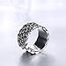 Celtic Knot Ring Stainless Steel Tribal Viking Medieval Gothic Silver Band Braid