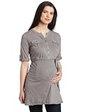 Three Seasons Maternity Women’s Elbow Sleeve Henley With Belt