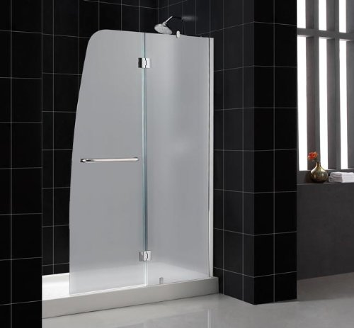 DreamLine DL-6312L-01FR2 Aqua Frosted Glass Shower Door, Right-Wall Instillation, with 32â x 60â Ama