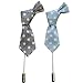 Ainow Vintage Mens Double Button Leaf Suit Lapel Stick Pin Brooch