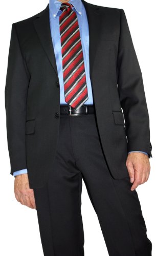 DANIEL HECHTER Slim-Fit 2-Knopf-Anzug in schwarz 
