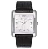 Caravelle by Bulova Men's 43B45 Leather Strap Silver Dial Watch