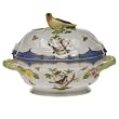 9.5 Tureen with Bird (2 quarts) - Herend Rothschild Bird Blue