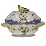 9.5 Tureen with Bird (2 quarts) - Herend Rothschild Bird Blue