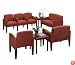 Fabric Complete Reception Area Perk Auburn Fabric/Cherry Finish